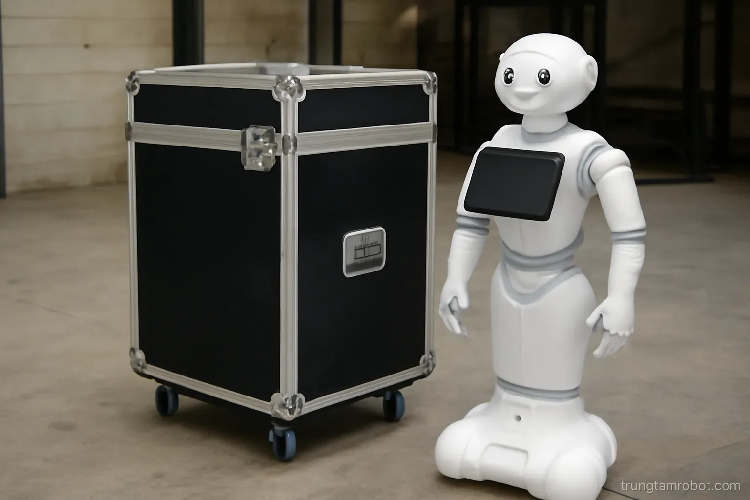 Robot được đóng thùng chuẩn bị vận chuyển